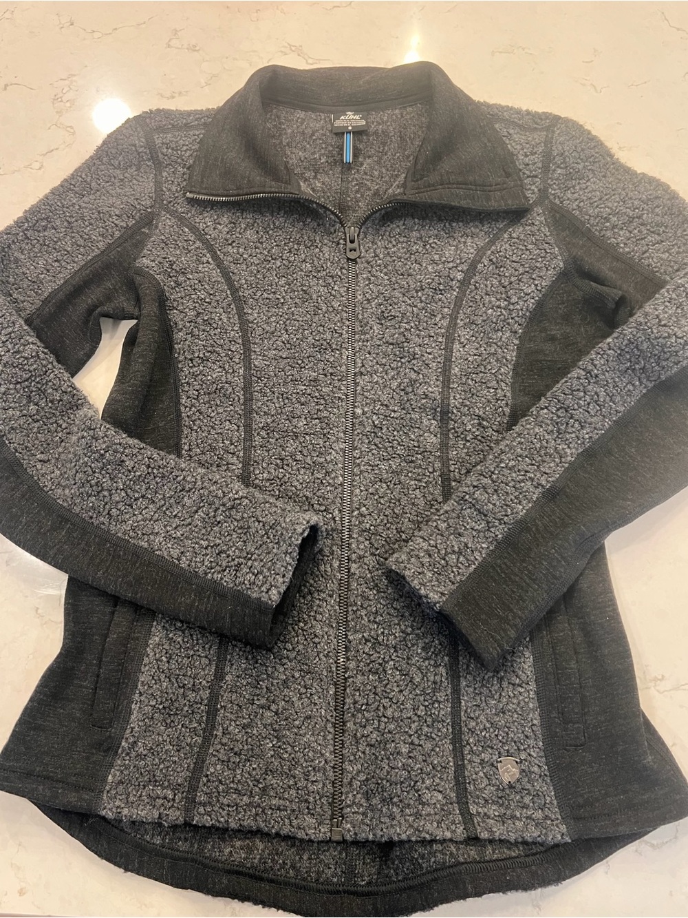 Kuhl Women's Gray Sherpa Zip-Up Jacket